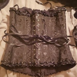 Black lace corset